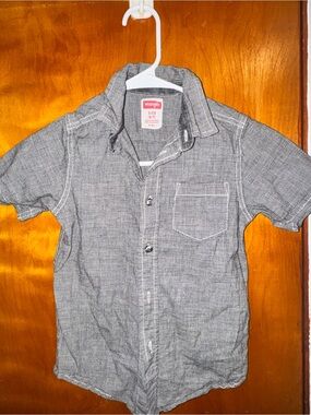 Wrangler Gray Checked Short Sleeve Button-Up Shirt